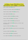 Art History Exam UPDATED ACTUAL &NewLine;QUESTIONS AND CORRECT ANSWERS