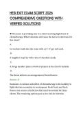 HESI EXIT EXAM SCRIPT 2026 COMPREHENSIVE QUESTIONS WITH VERIFIED SOLUTIONS