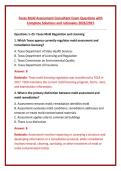Texas Mold Assessment Consultant Exam Questions with Complete Solutions and rationales 2026&sol;2027