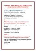 COLIBRI REAL ESTATE EXAM 2026&sol;2027 &vert; ACTUAL QUESTIONS WITH COMPLETE SOLUTIONS AND RATIONALES