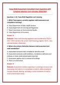 Texas Mold Assessment Consultant Exam Questions with Complete Solutions and rationales 2026&sol;2027