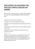 HESI LEADERSHIP AND MANAGEMENT FINAL PAPER 2026 COMPLETE QUESTIONS AND ANSWERS&period;pdf&NewLine;&NewLine;