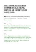 HESI LEADERSHIP AND MANAGEMENT COMPREHENSIVE EXAM 2026 FULL QUESTIONS AND CORRECT ANSWERS ALREADY PASSED&period;pdf&NewLine;&NewLine;