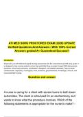 &NewLine;ATI MED SURG PROCTORED EXAM &lpar;2026&rpar; UPDATE Verified Questions And Answers &vert; With 100&percnt; Correct Answers graded A&plus; Guaranteed Success&excl;&excl;&NewLine;