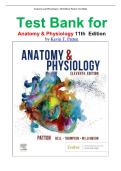 Test Bank for Anatomy & Physiology 11th  Edition by Kevin T&period; Patton isbn-9780323775717