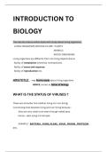 INTRODUCTION TO BIOLOGY