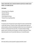 INDIANA LICENSED MENTAL HEALTH COUNSELOR EXAMINATION QUESTIONS AND ANSWERS ALREADY&NewLine;GRADED A&plus;&vert; 100&percnt; VERIFIED SOLUTIONS