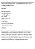 INDIANA PLUMBING CONTRACTOR LICENSING EXAMINATION QUESTIONS AND ANSWERS ALREADY&NewLine;GRADED A&plus;&vert; 100&percnt; VERIFIED SOLUTIONS