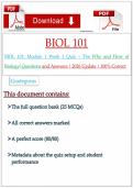 BIOL 101&colon; Module 1 Week 1 Quiz &ndash; The Why and How of Biology&vert;Questions and Answers &vert; 2026 Update &vert; 100&percnt; Correct