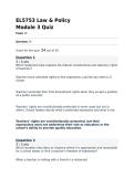 EL5753 Law and Policy &mdash; Module 3 Quiz &vert; Questions and Answers &vert; 2026 Update &vert; 100&percnt; Correct - ACE&period;&NewLine;