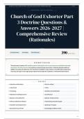Church of God Exhorter Part 3 Doctrine Questions & Answers 2026-2027 Comprehensive Review &lpar;Rationales&rpar;
