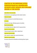 CHAPTER 18&colon; THE ENDOCRINE SYSTEM OVERVIEW EXAMS ALL ANSWERS100&percnt; ACCURATE LATEST UPDATED 2025&sol;2026 BEST GRADED A&plus; FOR SUCCESS
