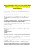 Kansas Property and Casualty State Exam with all Correct & 100&percnt; Verified Answers &vert;Actual Complete Update &vert;Already Graded A&plus;