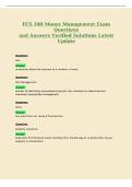 FCS 340 Money Management Exam&NewLine;Questions&NewLine;and Answers Verified Solutions Latest&NewLine;Update