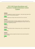 FCS 340 Exam Questions and&NewLine;Answers Verified Solutions Latest&NewLine;Update