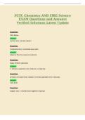 FCTC Chemistry AND FIRE Science&NewLine;EXAM Questions and Answers&NewLine;Verified Solutions Latest Update