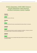 FCTC Chemistry AND FIRE Science&NewLine;EXAM Questions and Answers&NewLine;Verified Solutions Latest Update