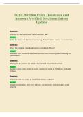 FCTC Written Exam Questions and&NewLine;Answers Verified Solutions Latest&NewLine;Update