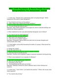 WGU D449 Psychiatric & Mental Health Nursing&NewLine;Comprehensive Pre Assessment -Solved&vert;Accurate &vert;Verified