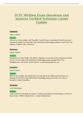 FCTC Written Exam Questions and&NewLine;Answers Verified Solutions Latest&NewLine;Update