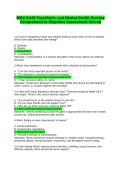 WGU D449 Psychiatric and Mental Health Nursing&NewLine;Comprehensive Objective Assessment-Solved&vert;Accurate&vert;Verified