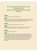 FCTC TEST Questions and Answers&NewLine;Verified Solutions Latest Update