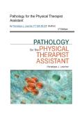 Test Bank - Pathology for the Physical Therapist Assistant&comma; 1st Edition &lpar;Lescher&comma; 2012&rpar;&comma; Chapter 1-14 Fully Covered