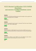 FCTC Hazmat Certification TEST PAPER&NewLine;Questions&NewLine;and Answers Verified Solutions Latest&NewLine;Update
