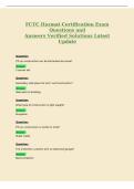 FCTC Hazmat Certification Exam&NewLine;Questions and&NewLine;Answers Verified Solutions Latest&NewLine;Update