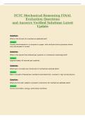 FCTC Mechanical Reasoning FINAL&NewLine;Evaluation Questions&NewLine;and Answers Verified Solutions Latest&NewLine;Update