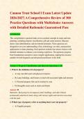 Cannon Trust School I Exam Latest Update 2026&sol;2027&vert; A Comprehensive Review of 300 Practice Questions with Multichoice Answers with Detailed Rationale&vert; Guaranteed Pass&NewLine;&NewLine;