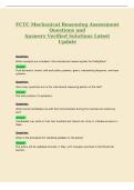 FCTC Mechanical Reasoning Assessment&NewLine;Questions and&NewLine;Answers Verified Solutions Latest&NewLine;Update