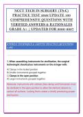 NCCT TECH IN SURGERY &lpar;TS-C&rpar; &NewLine;PRACTICE TEST 2026 UPDATE 100 &NewLine;COMPREHENSIVE QUESTIONS WITH &NewLine;VERIFIED ANSWERS & RATIONALES &NewLine;GRADE A&plus; &vert; UPDATED FOR 2026&ndash;2027