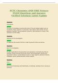 FCTC Chemistry AND FIRE Science&NewLine;EXAM Questions and Answers&NewLine;Verified Solutions Latest Update