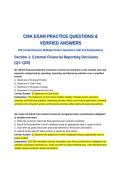 CMA Exam Practice Questions & Verified Answers &lpar;150 Questions&rpar;&period;