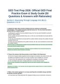 GED Test Prep 2026&lowbar; Official GED Final Practice Exam & Study Guide &lpar;50 Questions & Answers with Rationales&rpar;&period;&NewLine;&NewLine;