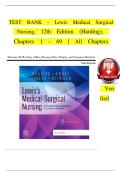 TEST BANK - Lewis Medical Surgical Nursing&comma; 12th Edition &lpar;Harding&rpar;&comma; Chapters 1 - 69 &vert; All Chapters Verified&NewLine;