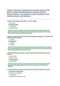 Organic Chemistry Comprehensive Practice Exam & Test Bank &lowbar; Fundamental Mechanisms&comma; Reaction Kinetics&comma; Stereochemistry&comma; and Synthesis Practice Questions with Verified Answers and Solutions&period;&NewLine;&NewLine;