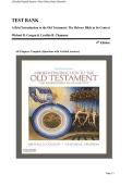  A Brief Introduction to the Old Testament 4th Edition by Michael D&period; Coogan &vert; Complete Test Bank with 1000&plus; Q&A & Verified Answers &vert; Hebrew Bible in Context &vert; All Chapters &vert; Graded A&plus;
