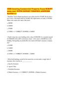 CISR Insuring Commercial Property Exam SCRIPT&NewLine;2026&sol;2027 WITH EXPERT-VERIFIED ANSWERS&NewLine;RATED A&plus;&NewLine;