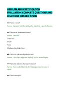 HESI LPN ADN CERTIFICATION EVALUATION COMPLETE QUESTIONS AND SOLUTIONS GRADED APLUS&period;pdf&NewLine;&NewLine;