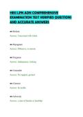 HESI LPN ADN COMPREHENSIVE EXAMINATION TEST VERIFIED QUESTIONS AND ACCURATE ANSWERS&period;pdf&NewLine;&NewLine;