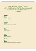 FDOT Asphalt Paving LEVEL 2&NewLine;AND Certification PAPER Questions and&NewLine;Answers Verified Solutions Latest&NewLine;Update