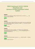 FDOT Earthwork LEVEL PAPER&NewLine;Questions and&NewLine;Answers Verified Solutions Latest&NewLine;Update