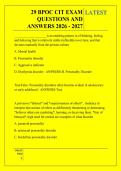 29 BPOC CIT EXAM &NewLine;QUESTIONS AND &NewLine;ANSWERS 2026 - 2027