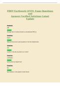 FDOT Earthwork LEVEL Exam Questions&NewLine;and&NewLine;Answers Verified Solutions Latest&NewLine;Update