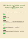 FDOT Earthwork LEVEL Exam Questions&NewLine;and&NewLine;Answers Verified Solutions Latest&NewLine;Update