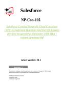 Salesforce Certified Nonprofit Cloud Consultant &lpar;NPC&rpar; Actual Exam Questions And Correct Answers &lpar;Verified Answers&rpar; Plus Rationales 2026 Q&A &vert; Instant Download Pdf