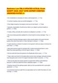 Business Law FBLA UPDATED ACTUAL Exam&NewLine;SCRIPT 2026&sol;2027 WITH EXPERT-VERIFIED&NewLine;ANSWERS RATED A&plus;