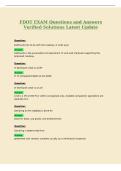 FDOT EXAM Questions and Answers&NewLine;Verified Solutions Latest Update